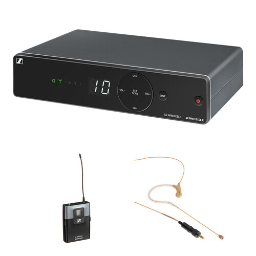 Sennheiser XSW1 Wireless Earset Microphone System Kit (Beige, A: 548 to 572 MHz)